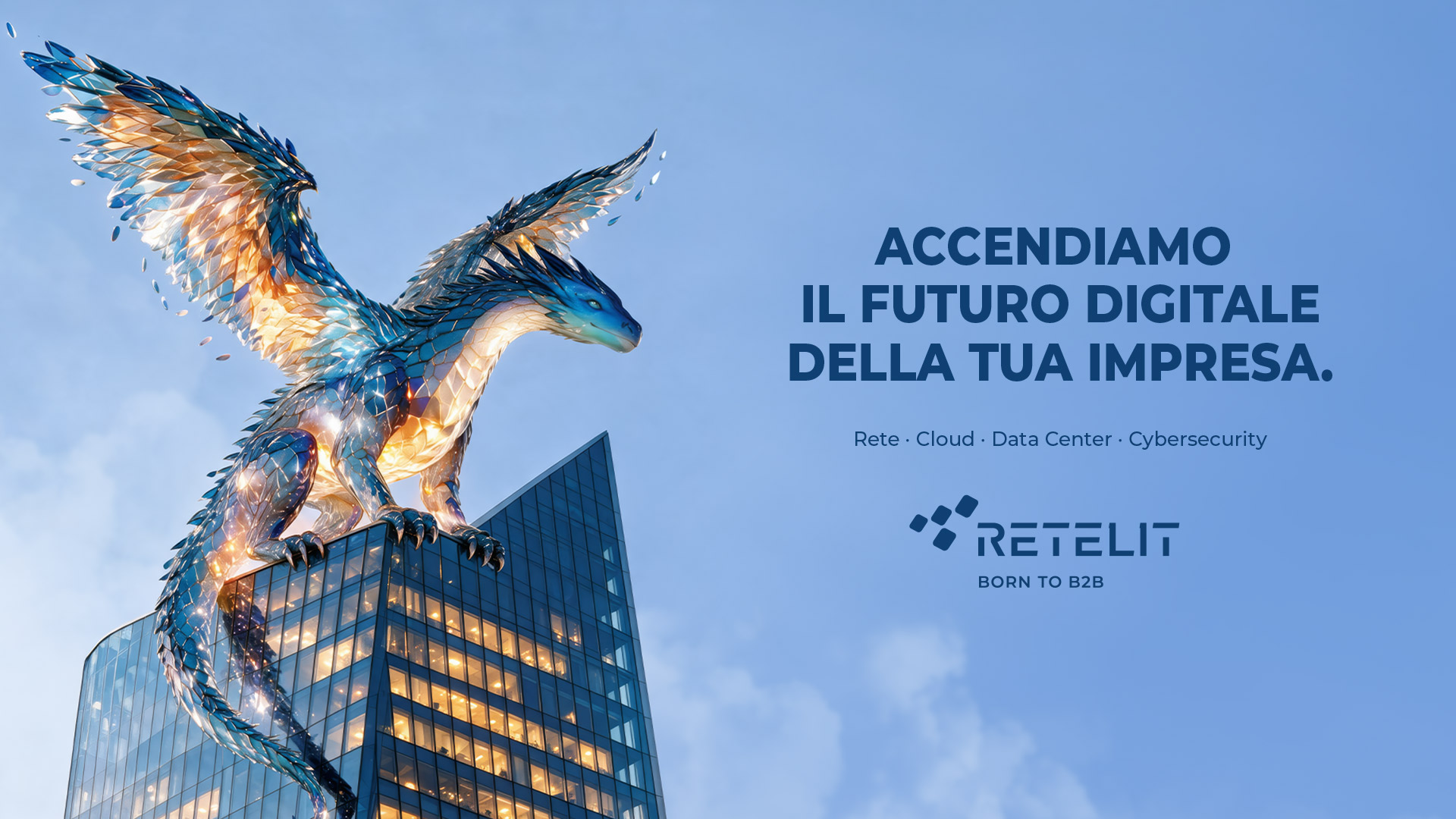 Campagna Born to B2B di Retelit in stazione, aeroporto e in TV